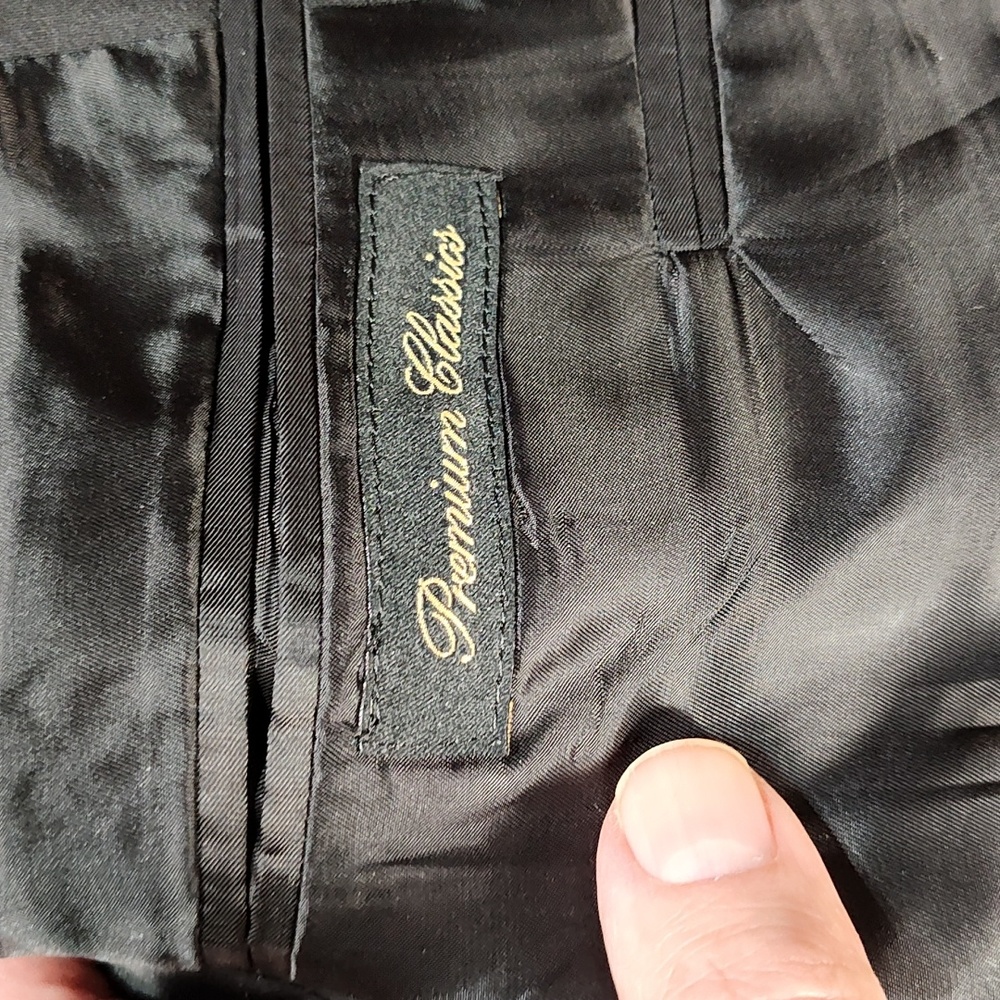 Black Wool Single Breast 2 Button Single Vent Men… - image 8